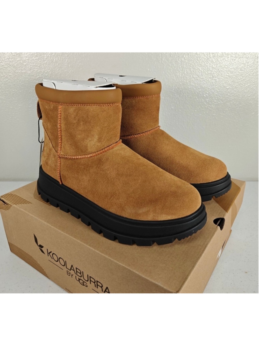 KOOLABURRA by UGG Koola Mini Hybrid Waterproof Suede Boots Chestnut Women’s US 6